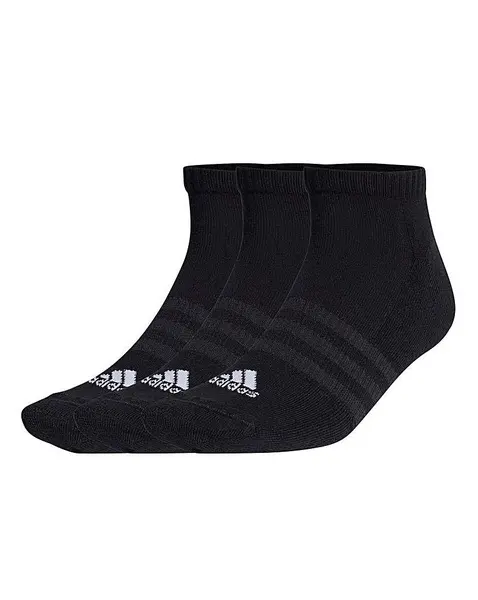 Image of Adidas adidas Low Cut Socks Black/White Male 8/5-10 FG03110