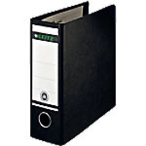 Image of Leitz Lever Arch File 90 mm Cardboard 2 ring A5 Black