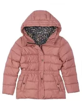 Image of Barbour Girls Littlebury Quilt Coat - Rose Blush, Rose Blush, Size 10-11 Years, Women