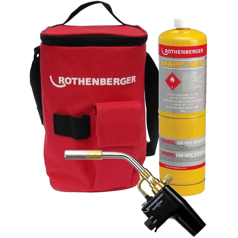 Image of Rothenberger SuperFire 2 Gas Blow Torch and 1 Bottle Mapp Gas & Hot Bag 18202