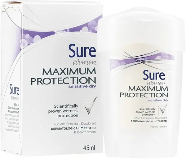 image of Sure Maximum Protection Sensitive Dry Deodorant 45ml