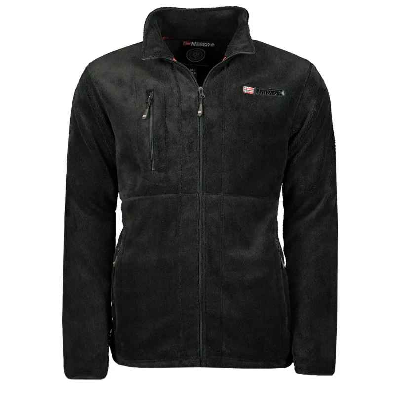 Image of Embroidered fleece Geographical Norway Upload Noir Male S