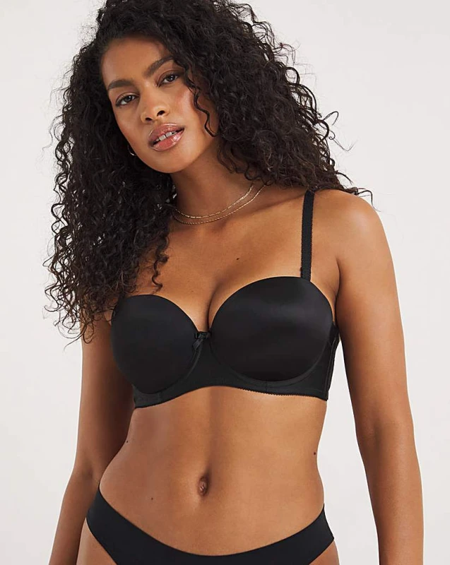 Image of Freya Freya Deco Moulded Strapless Bra Black - Freya - Size: 38E Black Female 38E YC46009