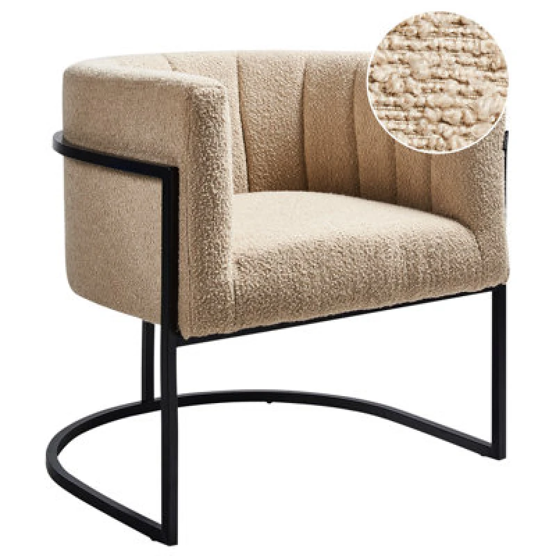 Image of Beliani Armchair Larvik Ii Boucle Beige