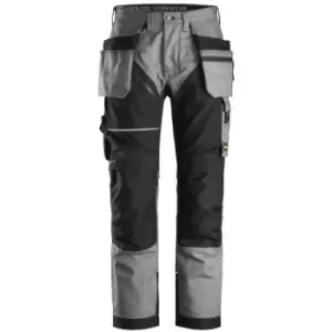 image of Snickers RuffWork Canvas Work Trousers with Holster Pockets - Grey 32' L 31 W - Grey