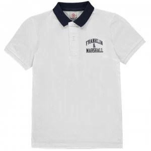 Image of Franklin and Marshall Core Polo - Bright White