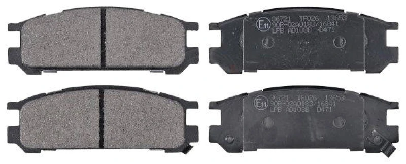 Image of A.B.S. 36721 Brake pad set with acoustic wear warning Brake Pad Set,disc brake (402)