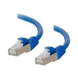 Image of C2G 0.5m Cat6a Shielded Patch - Blue