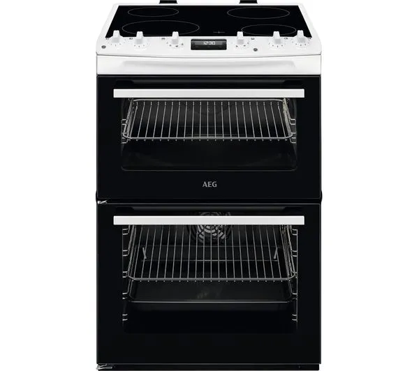 image of AEG 5000 SurroundCook CCX6540ACW 60cm Electric Cooker with Ceramic Hob - White - A Rated