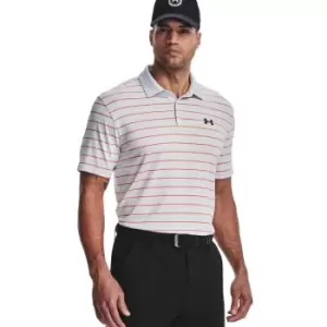 Image of Under Armour Playoff 3.0 Stripe Polo Halo Gray/Orange L