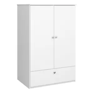 Steens For Kids 2 Door 1 Drawer Wardrobe White