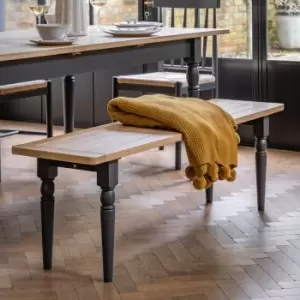 Image of Elda 2 Seater Dining Bench Charcoal (Grey)