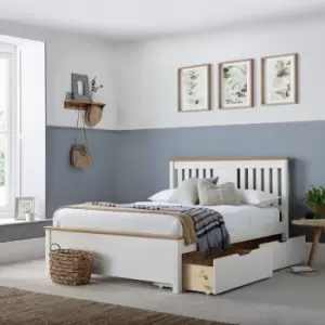 Image of Bedmaster - Chester Bed White Double