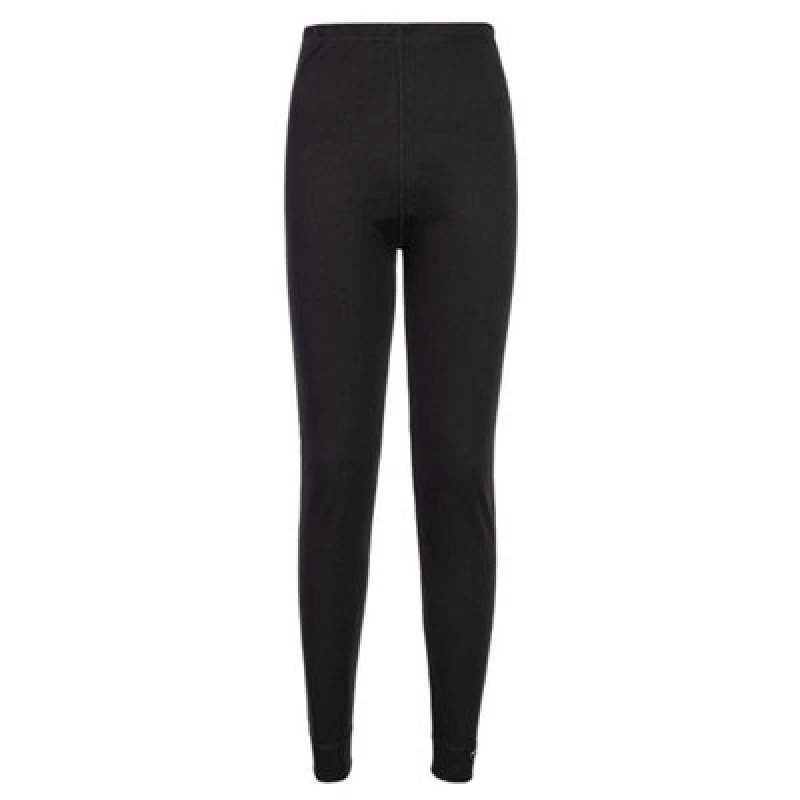 Image of Portwest Womens Thermal Baselayer Leggings B125BKRXL Colour: Black