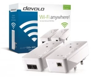 image of Devolo 550 Plus dLAN Powerline WiFi Adapter