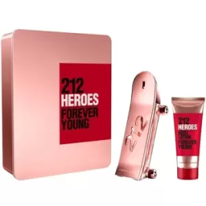 image of Carolina Herrera 212 Heroes Forever Young Gift Set 80ml Eau de Parfum + 100ml Body Lotion