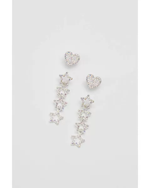 Lipsy AB Heart And Star Earrings