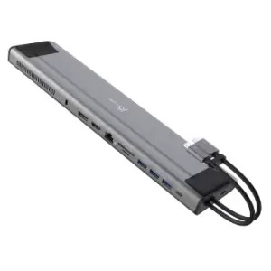 image of j5create JCD552 M.2 NVMe USB-C Gen 2 Docking Station, Silver...