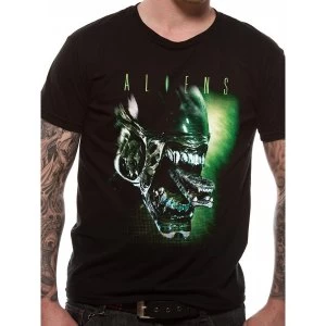 Image of Alien - Unisex Small Alien Head T-Shirt (Black)