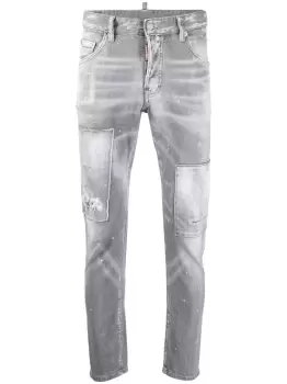 Image of DSQUARED2 Washed Skater Jeans Grey