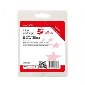 Image of 5 Star Office Supplies Inkjet Cartridge Page Life Cyan 600pp Brother