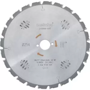 Image of Metabo HW/CT 254X30 60 WZ 628222000 Carbide metal circular saw blade 254 x 30 x 1.8mm Number of cogs: 60