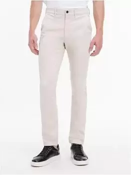 Image of Calvin Klein Satin Stretch Slim Chino, Beige, Size 32, Inside Leg Regular, Men