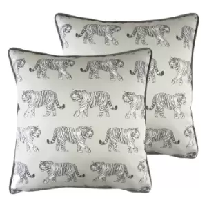 Image of Safari Tiger Twin Pack Polyester Filled Cushions