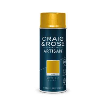 Image of Craig & Rose Artisan Metallic Effect Spray Paint - Gold - 400ml