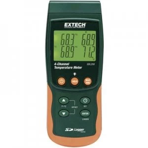 Image of Extech SDL200 Thermometer -199 up to +1700 °C Sensor type K, J, T, E, R, S, Pt100 Data logger