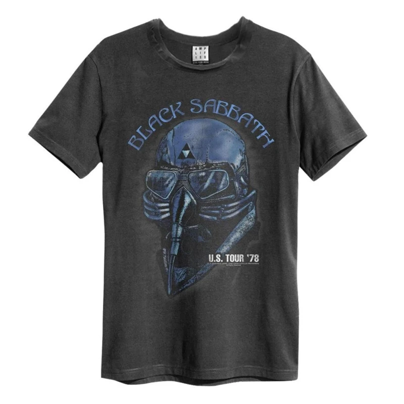 Image of Amplified Amplified Men US Tour 78 Black Sabbath T-Shirt in Charcoal Size: Small Charcoal S Male 5063470344284