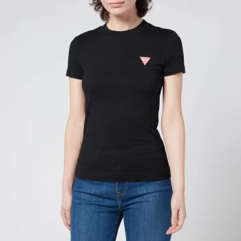 image of Guess Womens Mini Triangle T-Shirt - Jet Black - M