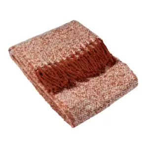 Image of Weaver Herringbone Throw Rust