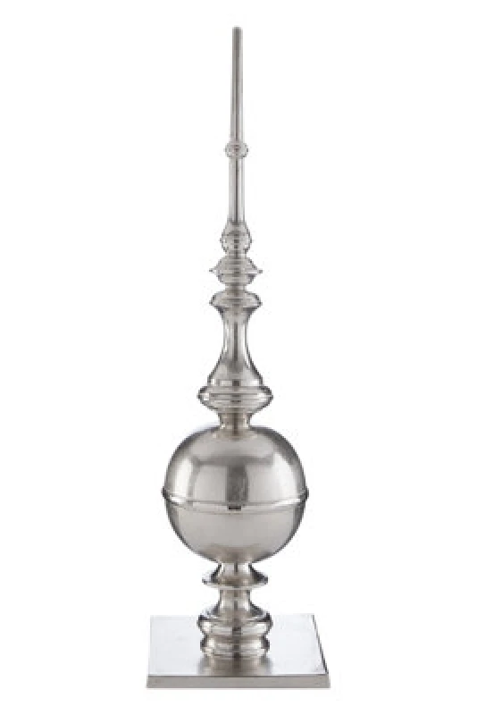 Image of Orsina Sleek Large Rough Nickel Obelisk, Striking Decorative Wooden Obelisk, High Quality Constructed Obelisk