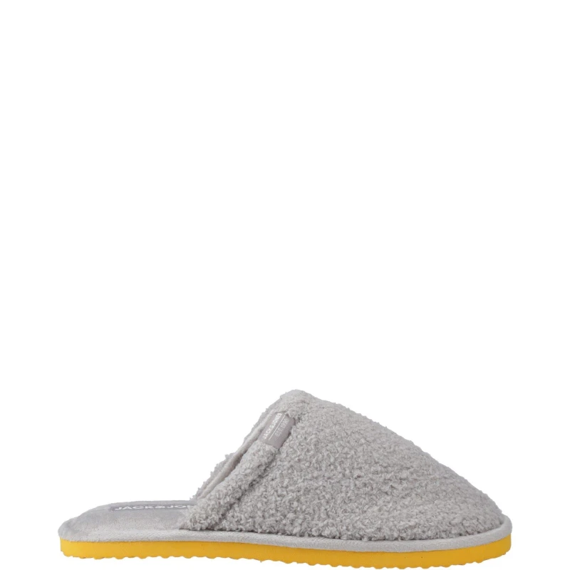 Image of Jack & Jones Harry Fluff Slipper, Light Grey, Size 11, Men Light Grey W5Q14 Male 11