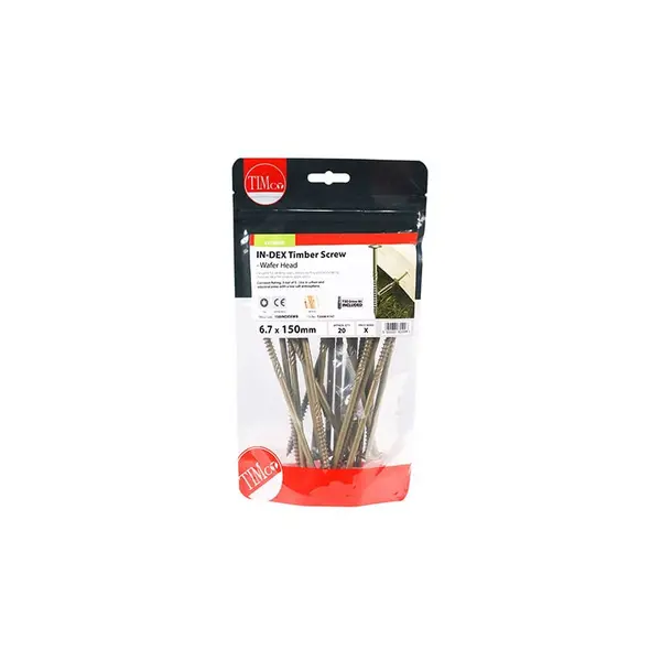 Image of Wafer Torx Head Index Wood Screws 150INDEXWB Diameter: 6.7mm