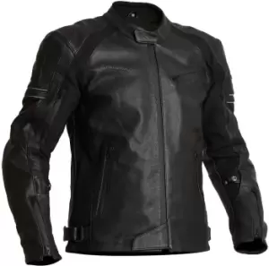 Image of Halvarssons Selja Motorcycle Leather Jacket, black, Size 50, black, Size 50
