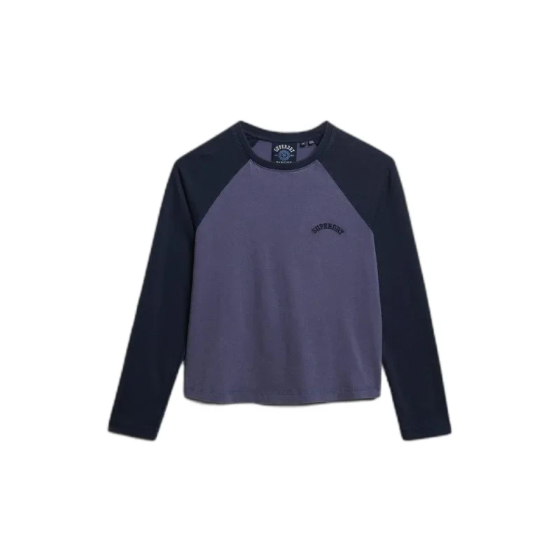 Image of Superdry Womens long sleeve T-Shirt Superdry Essential Bleu Female S