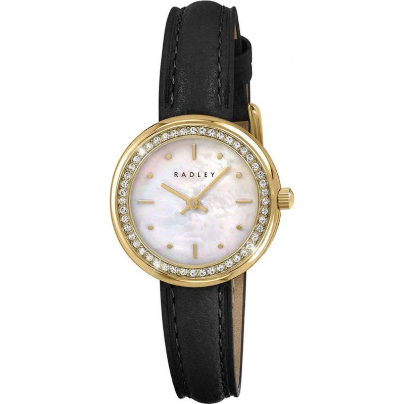 Image of Radley RY21972 Gold Tone Black Leather Strap Watch - W51572