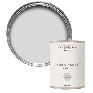 Image of Laura Ashley Pale Silver Eggshell Emulsion Paint, 750Ml