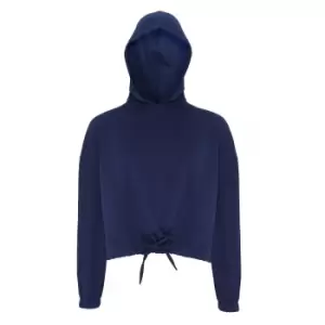 Image of TriDri Womens/Ladies Cropped Oversize Hoodie (2XL) (Navy)