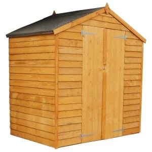 Image of Mercia Overlap Apex Windowless Double Door Value Shed - 6 x 4ft