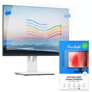 Image of Ocushield Laptop Screen Protector VDU Model 19" W (16:10) (409 x 256mm) - Film (Privacy + Anti-glare, Anti-bacterial, Blue light)