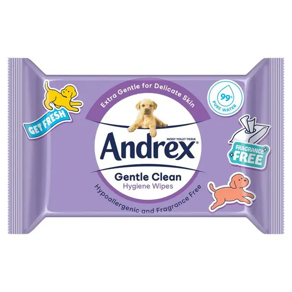 image of Andrex Gentle Clean 36 Hygiene Wipes