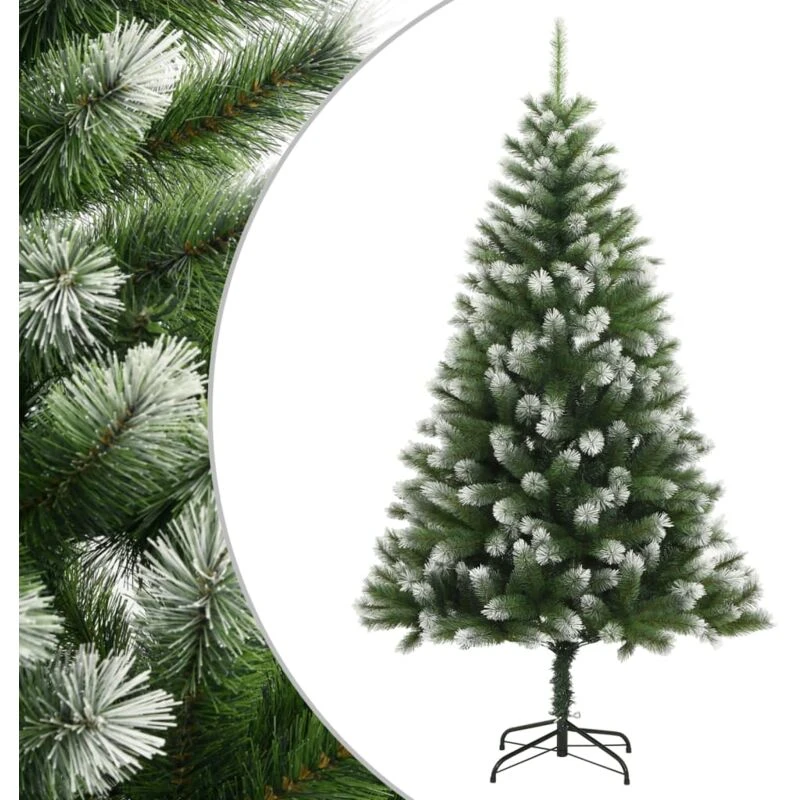 Image of VIDAXL Artificial Hinged Christmas Tree with Flocked Snow 240cm Vidaxl 356745