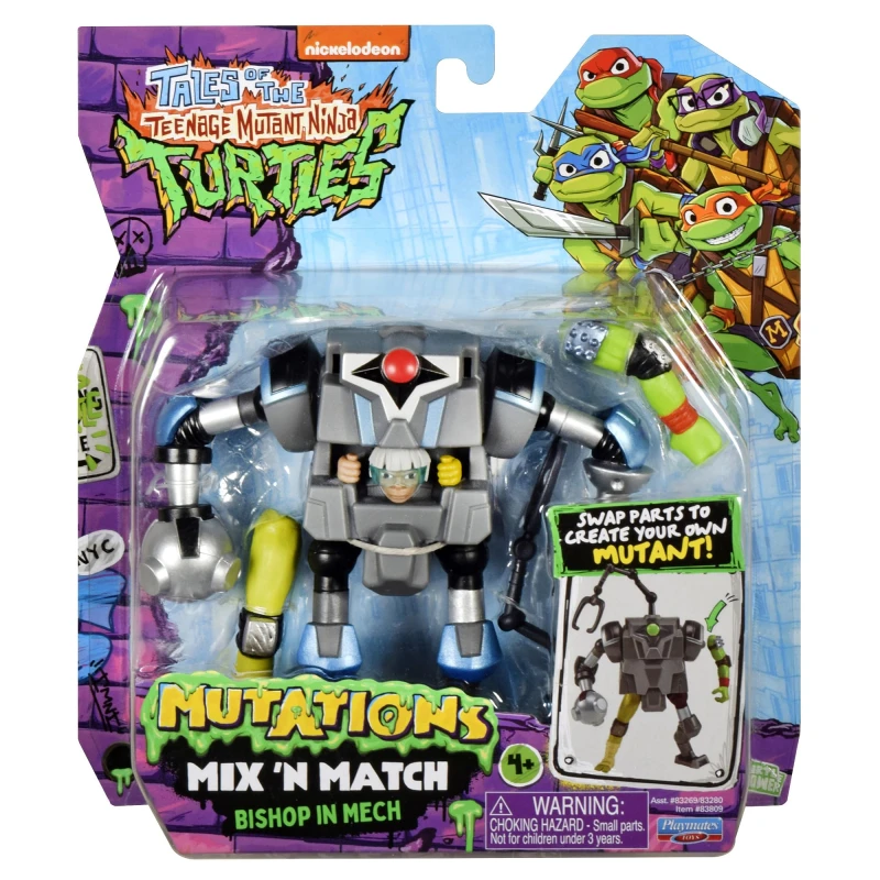 Image of Teenage Mutant Ninja Turtles Mutations Mix & Match 4.5-Inch Bishop & Mech Figure