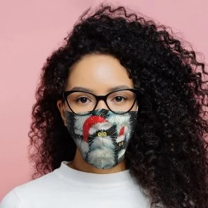 Image of Kim Haskins Christmas Cats Reusable Face Covering - Large