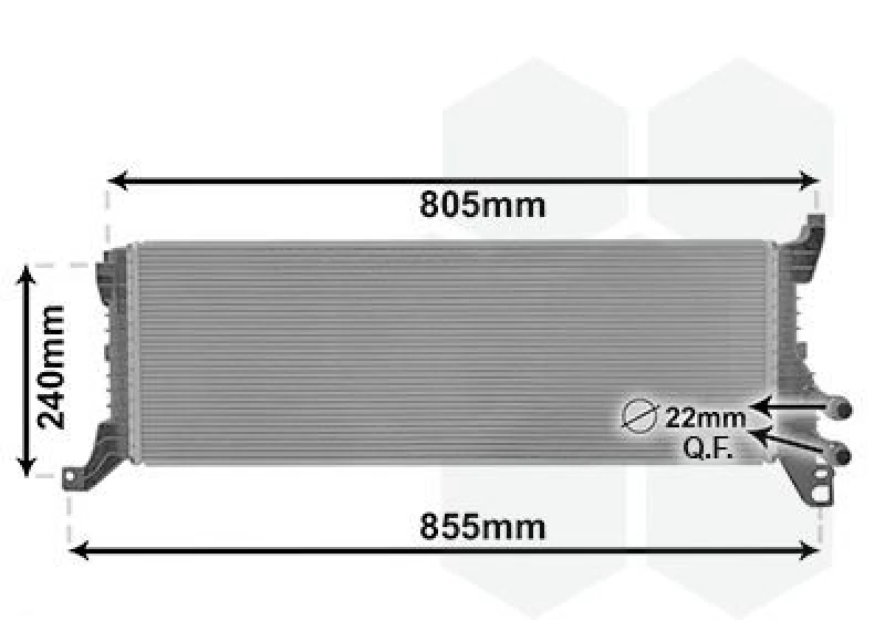 Image of VAN WEZEL Engine radiator VAN WEZEL 58012723