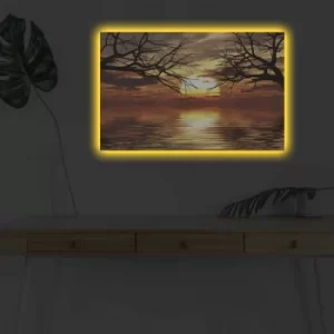 Image of 4570DHDACT-145 Multicolor Decorative LED Lighted Canvas Painting
