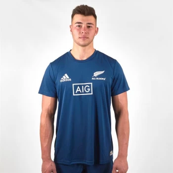 image of adidas New Zealand All Blacks T-Shirt Mens - Blue